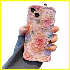 QLTYPRI iPhone 13 Pro MaxケースTPUカバー おしゃれ 韓国 可愛い 花柄 薄型 軽量 耐衝撃 スマホケース ワイヤレス充電対応 ストラップホール付き アイフォン13 Pro Max ケース 6.7インチ 対応 - ピンク #3