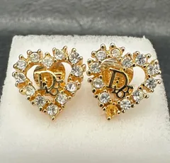 Christian Dior クリスチャンディオール　ロゴ　ハート　イヤリング