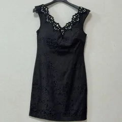 dazzy Queen  ディジー クィーン ミニドレス キャバドレス  ローズ ノースリーブ ブラック ラッセル ビジュ