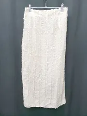◇ ⊂ natural couture バックスリット　ジャガード ロング ナロー スカート サイズ表記なし アイボリー レディース P  【1410160002582】のサムネイル