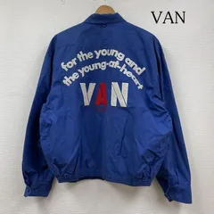 VAN JACKET JAC スイングトップ ブルー バックプリント