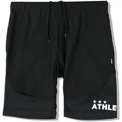 アスレタ(ATHLETA) ジュニア トレーニングスリムジャージハーフパンツ 02388J 160cm ブラック