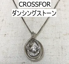 シルバー925　CROSSFOR  クロスフォー ダンシングストーン ネックレス　キュービックジルコニア　 D-Drops NYP-559 パヴェ