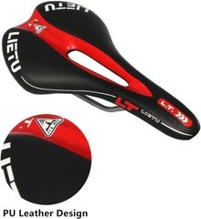 w《新品送料無料》自転車サイクルロードスポーツMTBサドルシートブラック×レッド