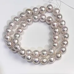 天然 AKOYA アコヤ パール バロック ネックレス ルース 42cm P9−10mm 53.3g  本真珠 レディース アクセサリー 新品 ota69091r61001