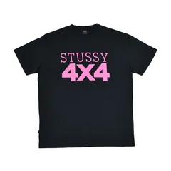 STUSSY (ステューシー）半袖 Tシャツ 4X4 T-SHIRT トップス Tシャツ カットソー コットン カジュアル ロゴ 半袖Tシャツ PIGMENT BLACK (ピングメント ブラック) 黒 ST0M0353