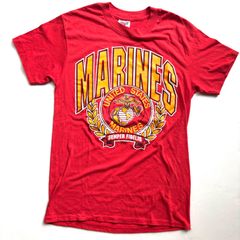 90s U.S. MARINES 海兵隊 Tシャツ 赤 M TNT アメリカ製 MADE IN USA USMC 古着 ヴィンテージ ミリタリー
