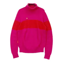 サイズ：M LE COQ GOLF ルコックゴルフ  タートルネック 長袖ニットセーター  ピンク系 [240101503248] ゴルフウェア レディース ストスト