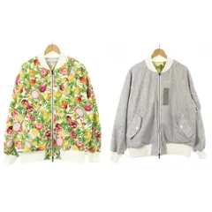 ホワイトマウンテニアリング White Mountaineering 22SS FRUIT REVERSIBLE MA-1- LIGHT フルーツ グラフィック リバーシブル MA-1 ジャケット ブルゾン ジップアップ 0 S マルチカラー グレー WM22のサムネイル