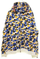 アベイシングエイプ A BATHING APE CAMO SHARK FULL ZIP HOODIE 前橋 限定 L カモ シャーク フル ジップ フーディ パーカー ブルー イエロー 【ブランド古着ベクトル】【中古】250928