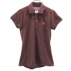 adidas アディダス 半袖 ポロシャツ M ブラウン系 レディース 古着