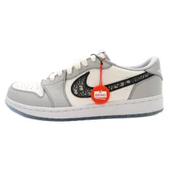 NIKE (ナイキ) ×DIOR AIR JORDAN 1 LOW OG CN8608-002 ディオール エアディオール エアジョーダン1ロー ローカットスニーカー US10/28cm グレーのサムネイル