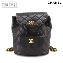 CHANEL マトラッセ バックパック レザー ブラック 17207871