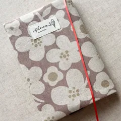 【四六判-r015】ブックカバー フラワー柄 ピンク