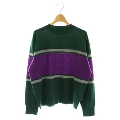ビームスボーイ BEAMS BOY 12ゲージ 3トーンボーダー クルーネック プルオーバー ニット カットソー ハイネック 長袖 緑 紫 グレー /MI ■OS