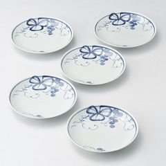 美品】砥部焼 梅山釜 7寸丸皿 呉須太陽 5枚セット - メルカリ