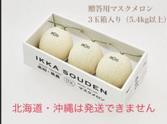 「贈答用マスクメロン」3玉箱入り（5.4kg以上）