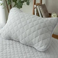 シルフィーズ 枕パッド 綿 2枚セット タオル地 グレー 43×63cm オールシーズン おしゃれ かわいい 北欧 吸水 パイル ゴム 0