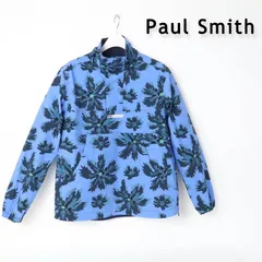 新品 PS Paul Smith ポールスミス プルオーバー カバーオール ブルゾン ブルー ボタニカル リゾート 撥水 ジャケット ミックス M / L