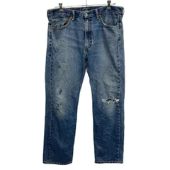 Levi's 505 デニムパンツ W38 インディゴブルー リーバイス ジップアップ コットン100％ ビッグサイズ ジーンズ 2509-551