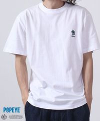 POPEYE SHORT SLEEVE T-SHIRT ポパイ ワンポイント 刺繍 Tシャツ プリント ほうれん草 缶詰 オリーブ OLIVE ウィンピー アメカジ レディース メンズ ブランド