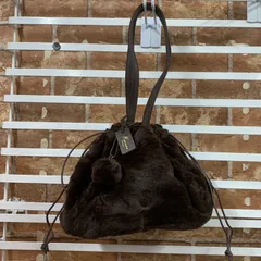 ハリス　上品ファーの巾着バッグ
