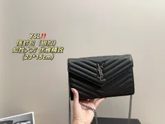 サンローラン  YSL封筒バッグ（シルバーバックルショルダーバッグ、ハンドバッグ、ポーチ、レディース脇バッグ、すなわちハンドバッグバッグバッグ、財布、キーバッグ、ゼロ財布、ハンドバッグ、バッグ、ショルダーバッグ、-MM輸入