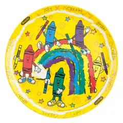 食器 Crayola クレヨラ メラミンプレート（イエロー）直径20×高さ1.3cm メラミン製 皿 キッズ 子供用 アメリカン雑貨