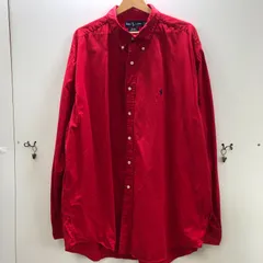 RALPH LAUREN ラルフローレン 長袖 シャツ 90's vintage BD ボタンダウンシャツ フランネルシャツ ポニー刺繍 フィリピン製 メンズ 1990年代 レッド