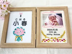 【世界にひとつだけの命名書】刺繍　オーダーメイド　名入れ　オリジナル　赤ちゃん　出産祝い　プレゼント　ギフト　喜ばれる　もらって嬉しい　お洒落  可愛い　 2L判