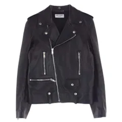 SAINT LAURENT サンローラン ライダースジャケット 484284 Y5YA2 クラシック モーターサイクル ダブルライダース レザー ジャケット ブラック系 42【中古】のサムネイル