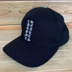 希少 クロムハーツ CHROME HEARTS  バーティカルロゴ ブラック キャップ 帽子 黒 ブラック