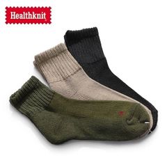 ヘルスニット【Healthknit】シンカーソリッドカラー 3Pソックス 靴下 ショートソックス クォーター丈 ハーフ丈 メンズ 3足セット