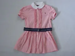 ラルフローレン ralph lauren アウトレット 子供服 女の子 4歳 約 100cm 半袖 ワンピース ピンク スモールポニー ベルト付き 春 夏 ★4 ガールズ 女児 キッズ 【中古】 ユーズド リサイクル こども