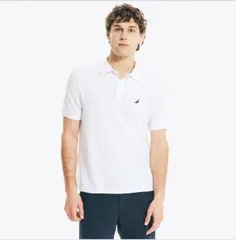 【送料無料】 ナウティカ メンズ Tシャツ トップス Men's Nautica Anchor Classic Fit Polo Shirt White