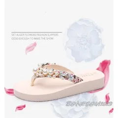 サンダル ビーチサンダル トングサンダル ローヒール ハイヒール 厚底 疲れない 履き心地 軽い きれい ウェッジソール ラインストーン キラキラ おしゃれ ビジュ