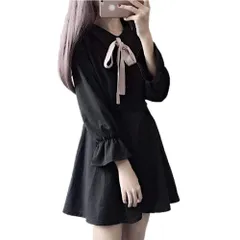 【在庫限り】ピンクリボン ロリータ ワンピース コスプレ 可愛い 長袖ワンピース ゴシック