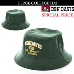 BEN DAVIS【新品・未使用】SURGE COLLEGE HATカレッジロゴ風刺繍のハット<GREEN>