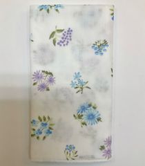 ダブルガーゼ手ぬぐい 和晒し手ぬぐい おまとめ買いがお得 【花だより ホワイト】汗取り 薄い ご旅行にも 出産祝い 沐浴 海外土産 新品未使用品 日本製