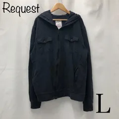 Request リクエスト パーカー サイズL 黒 メンズのサムネイル