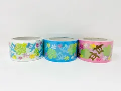 パッキングテープ（OPPテープ）ホヌ柄 3巻セット