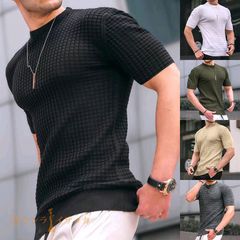 Tシャツ メンズ 半袖 ヘンリーネック カットソー 無地 トップス 夏物 半袖Tシャツ ファッション アメカジ yifengyu02