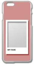 【新品未使用】iPhone6 Plus / 6s Plus アイフォン6sプラス クリア ハードケース (ピンク) インスタント写真風 フォトフレーム くすみカラー カバー スマホケース cl-iphone6plus-404