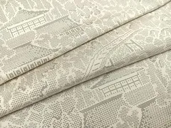 土*梗様 ⭐️単衣 白大島 カタス式 9マルキ 半期決算SALE】 【本場白大島紬】 伝統的工芸品 9マルキ式カタス