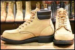 【8.5E 美品 羽タグ】レッドウィング 8118 スエード スーパーソール タンラフアウト モックトゥ ベージュ ブーツ redwing HOPESMORE【FF515】