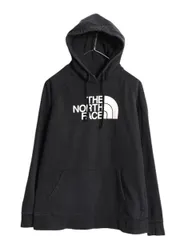 【お得なクーポン配布中!】 ノースフェイス プリント スウェット フード パーカー レディース XL The North Face プルオーバー 裏起毛 トレーナー アウトドア ブラック