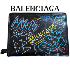 【BALENCIAGA】バレンシアガ グラフィティー クラッチバッグ【新品・未使用品】