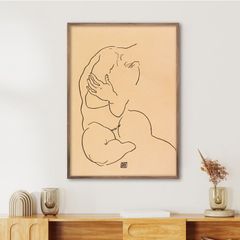 A3サイズ エゴンシーレ ポスター 座る女性のトルソ アートポスター シーレ 日本製 (rossografico 15-100161_a3)