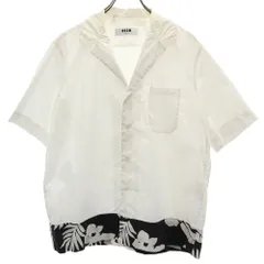 エムエスジーエム 半袖 裾切替 オープンカラーシャツ 16/41 ホワイト系 MSGM メンズ 古着 【240314】 メール便可のサムネイル