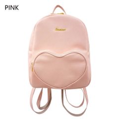 レディース リュック　パステルカラー　ハート ポケット リュック デイパック